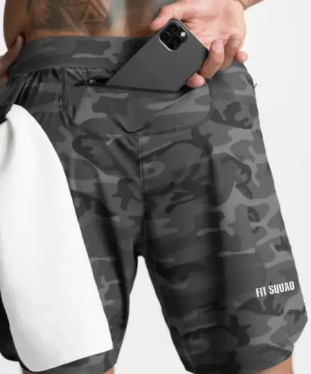 Black Camo Short