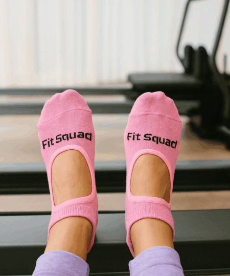 Pink Ankle Grip Socks