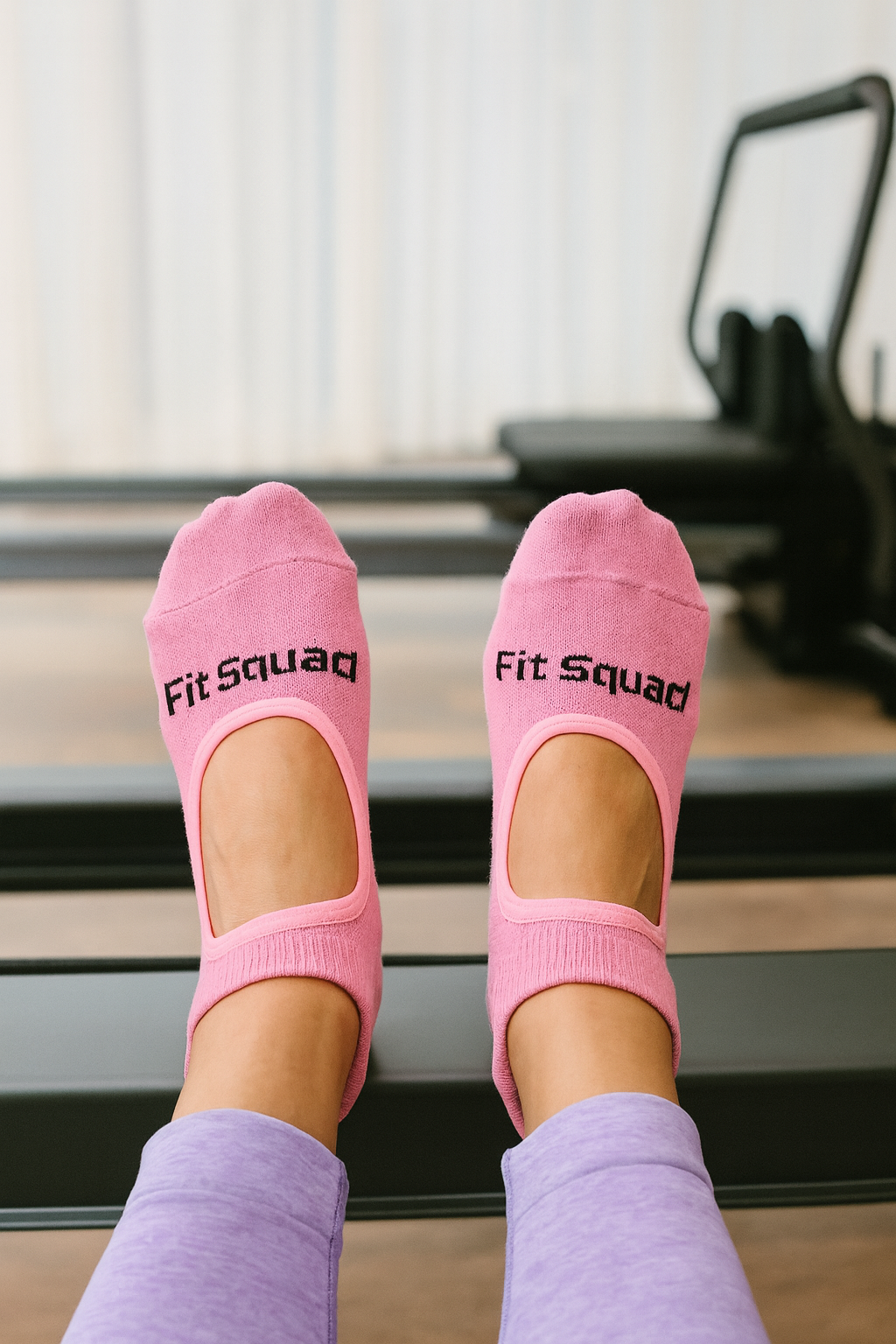 Pink Ankle Grip Socks